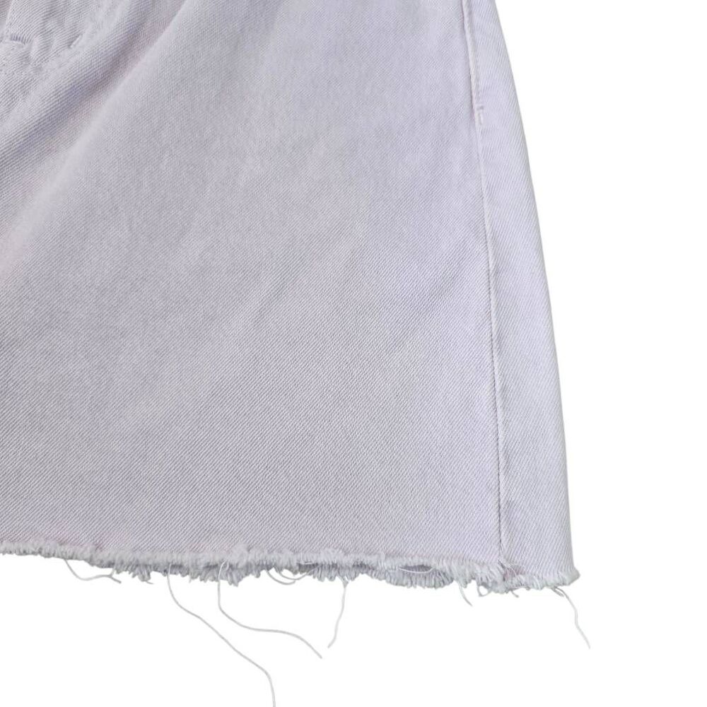 Madewell Garment Dyed Denim A-Line Skirt Women's Size 28‎ Lilac Purple Raw Hem - Picture 2 of 8